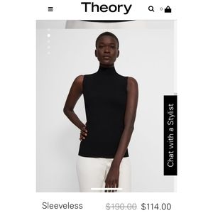 🆕️ Theory Sleeveless Black Turtleneck
